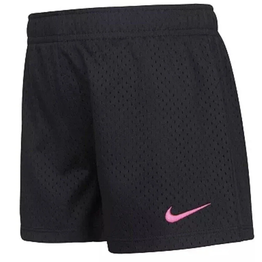 Nike Girl's Classic Mesh Shorts (Little Kids) Black 6X Little new‎